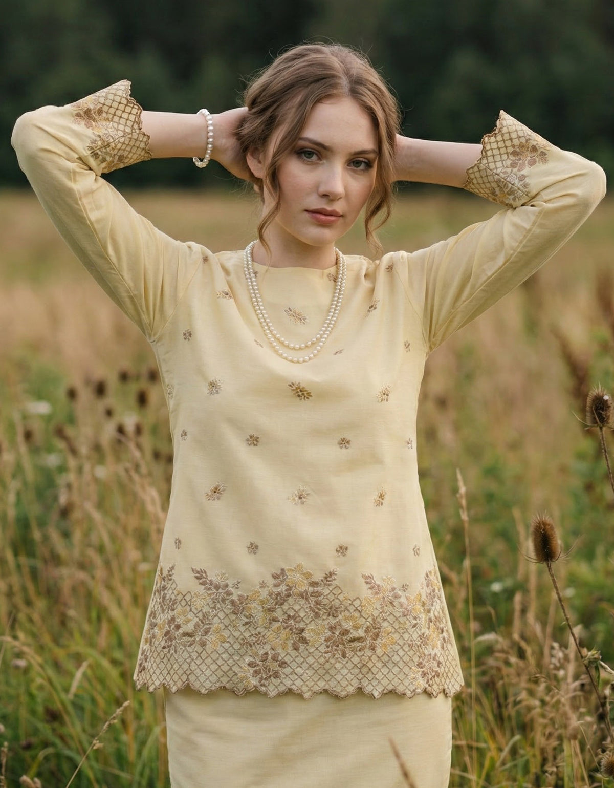 BAJU KURUNG KEDAH AVELINE (SWEET YELLOW)