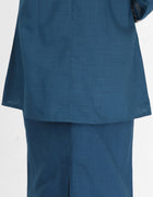 KIDS BAJU KURUNG KEDAH AVELINE (TEAL BLUE)